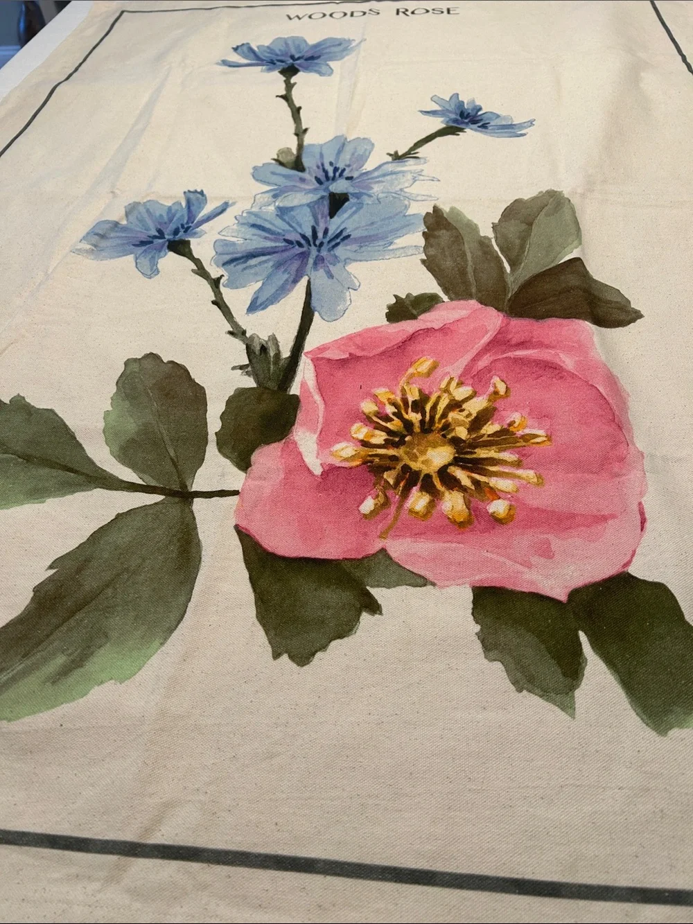 Pink and Blue Floral Wall Tapestry